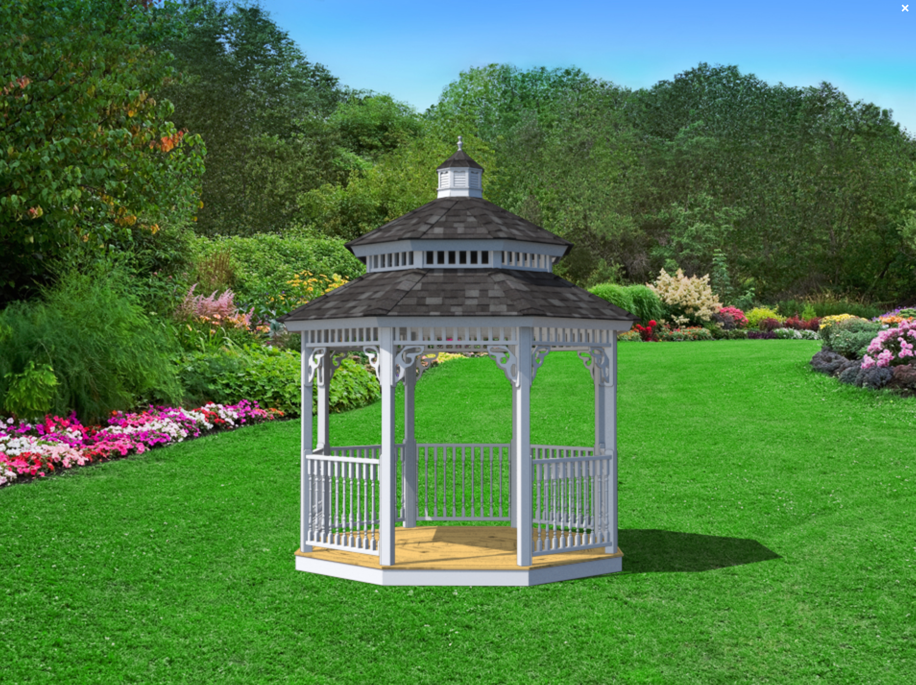 Amish Country Gazebos, Custom Wood, Size 10'