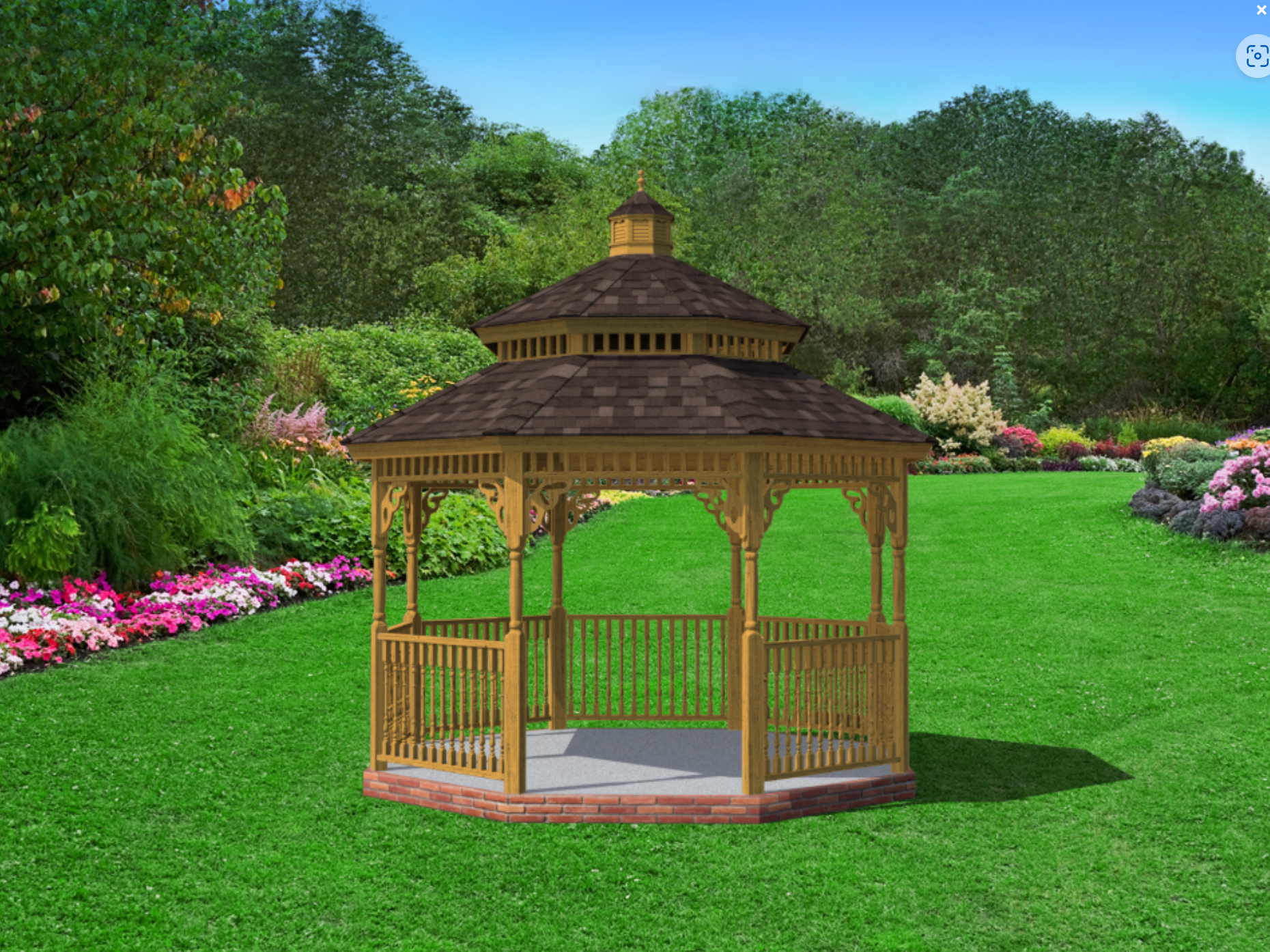Amish Country Gazebos, Custom Wood, Size 12'