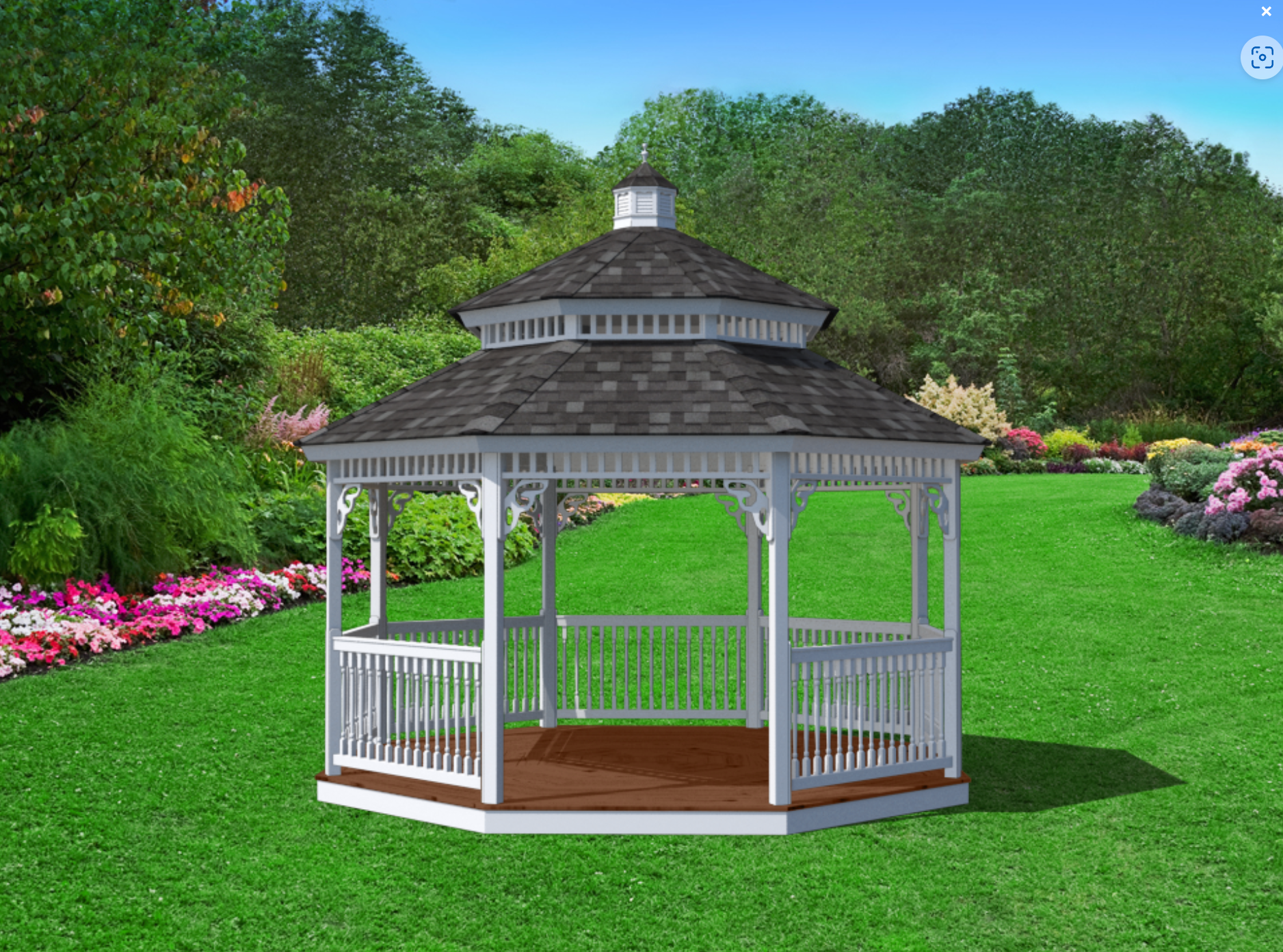 Amish Country Gazebos, Custom Vinyl, Size 14'