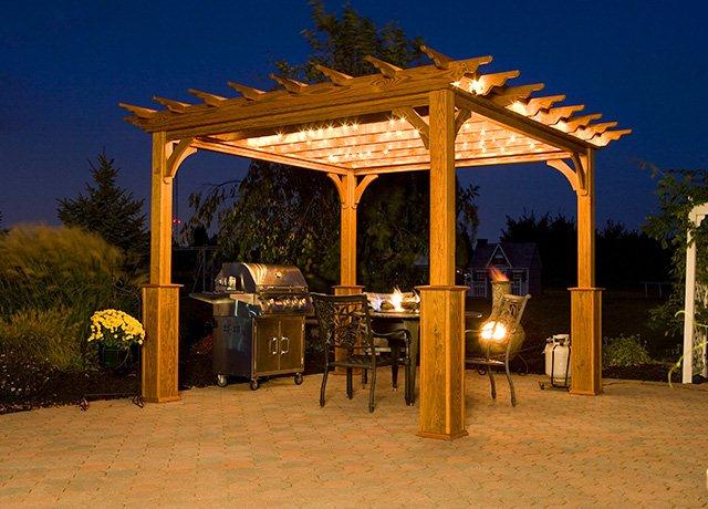Amish Country Gazebos, Custom Pergola, Size 12' x 20'