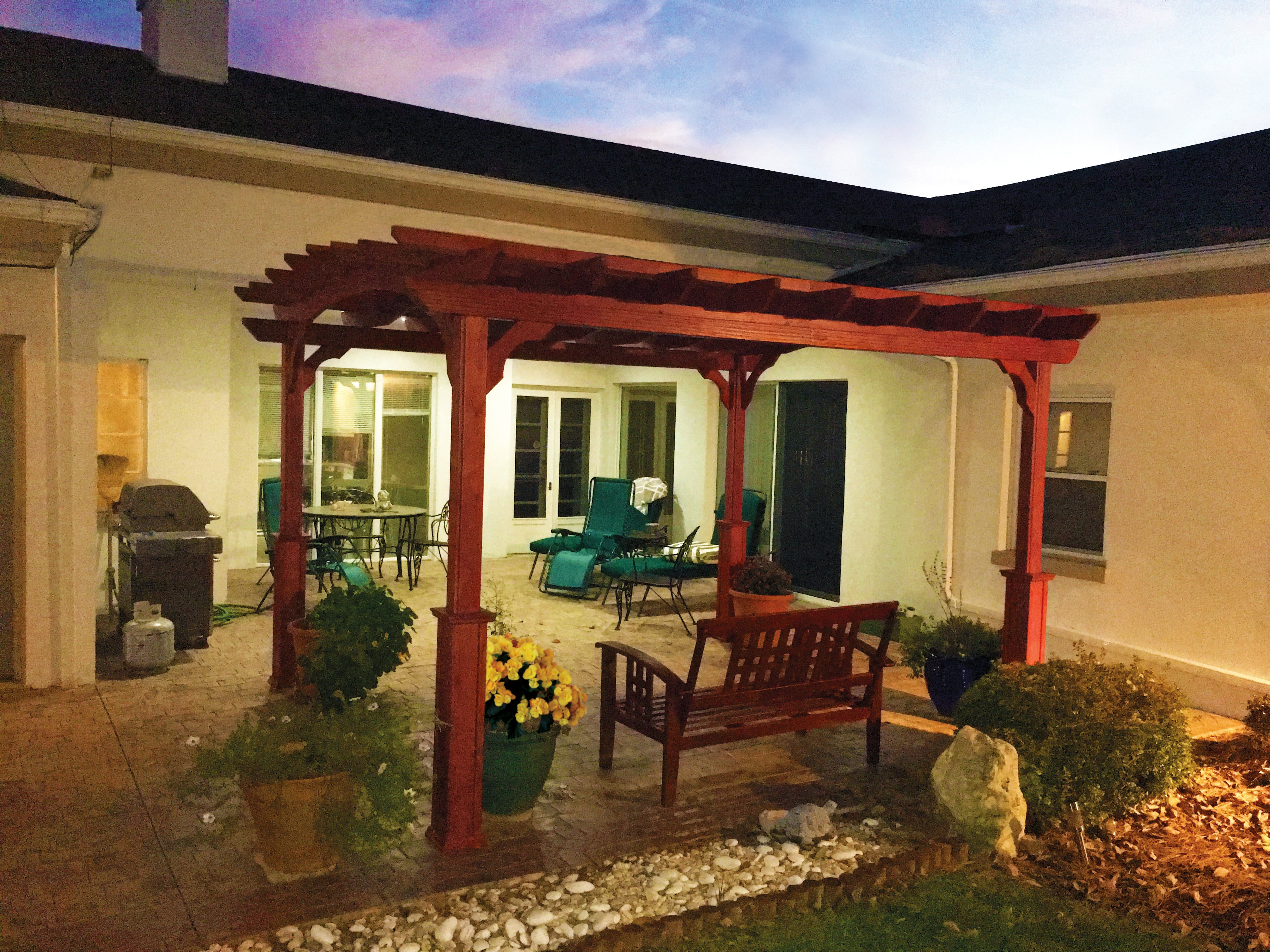 Amish Country Gazebos, Pergola-In-A-Box, Size 12' x 14'