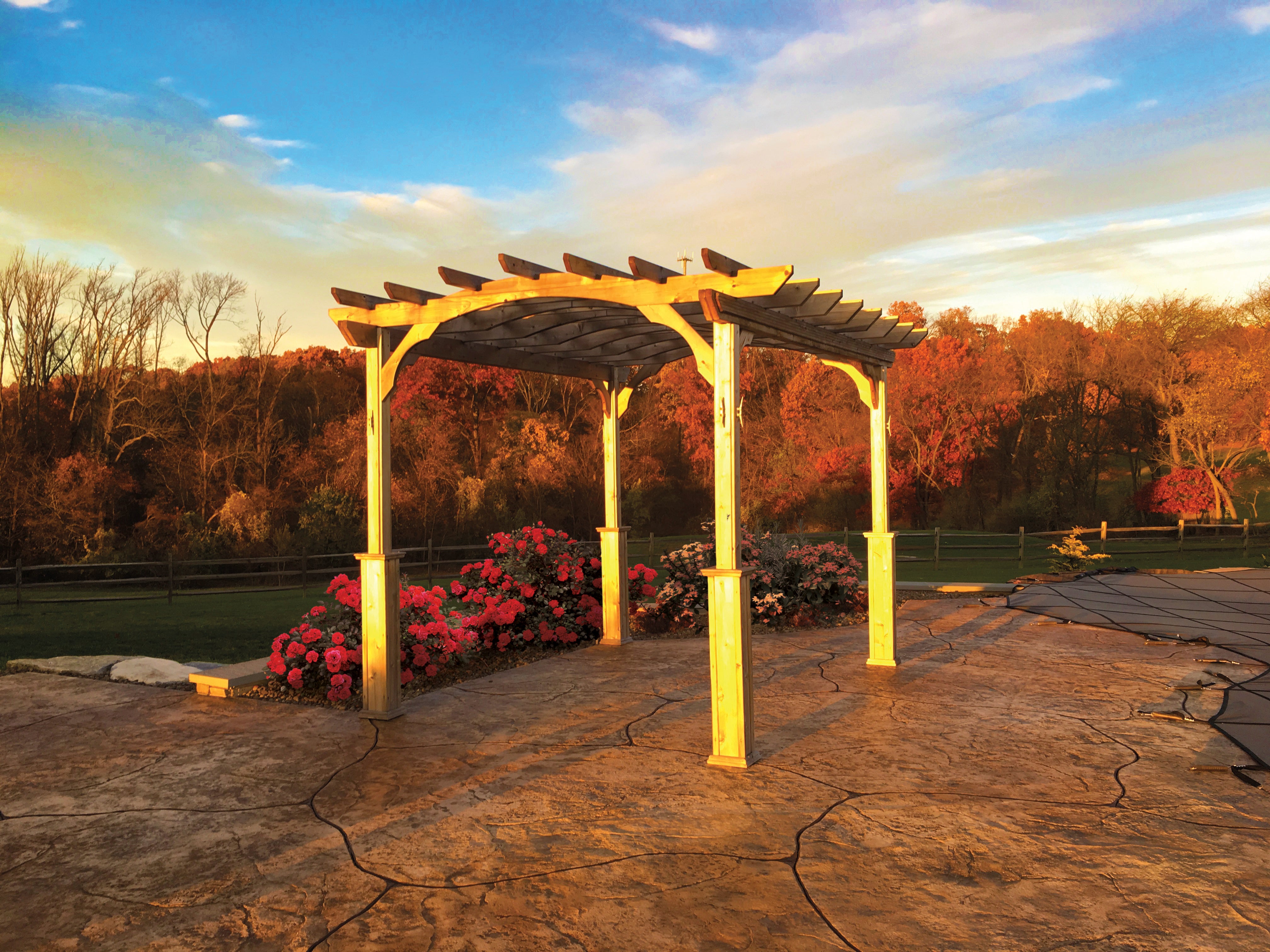 Amish Country Gazebos, Pergola-In-A-Box, Size 10' x 12'