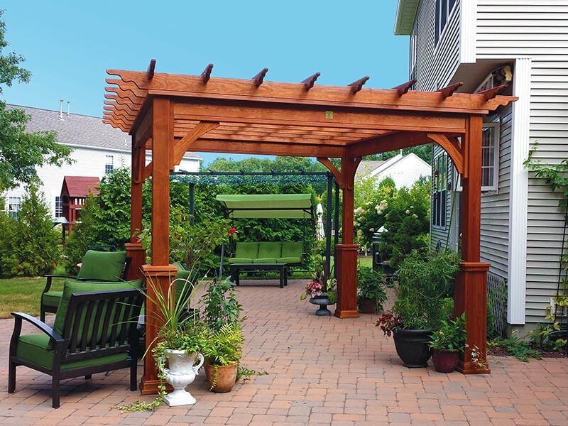 Amish Country Gazebos, Custom Pergola, Size 12' x 20'