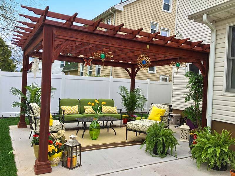 Amish Country Gazebos, Custom Pergola, Size 12' x 20'