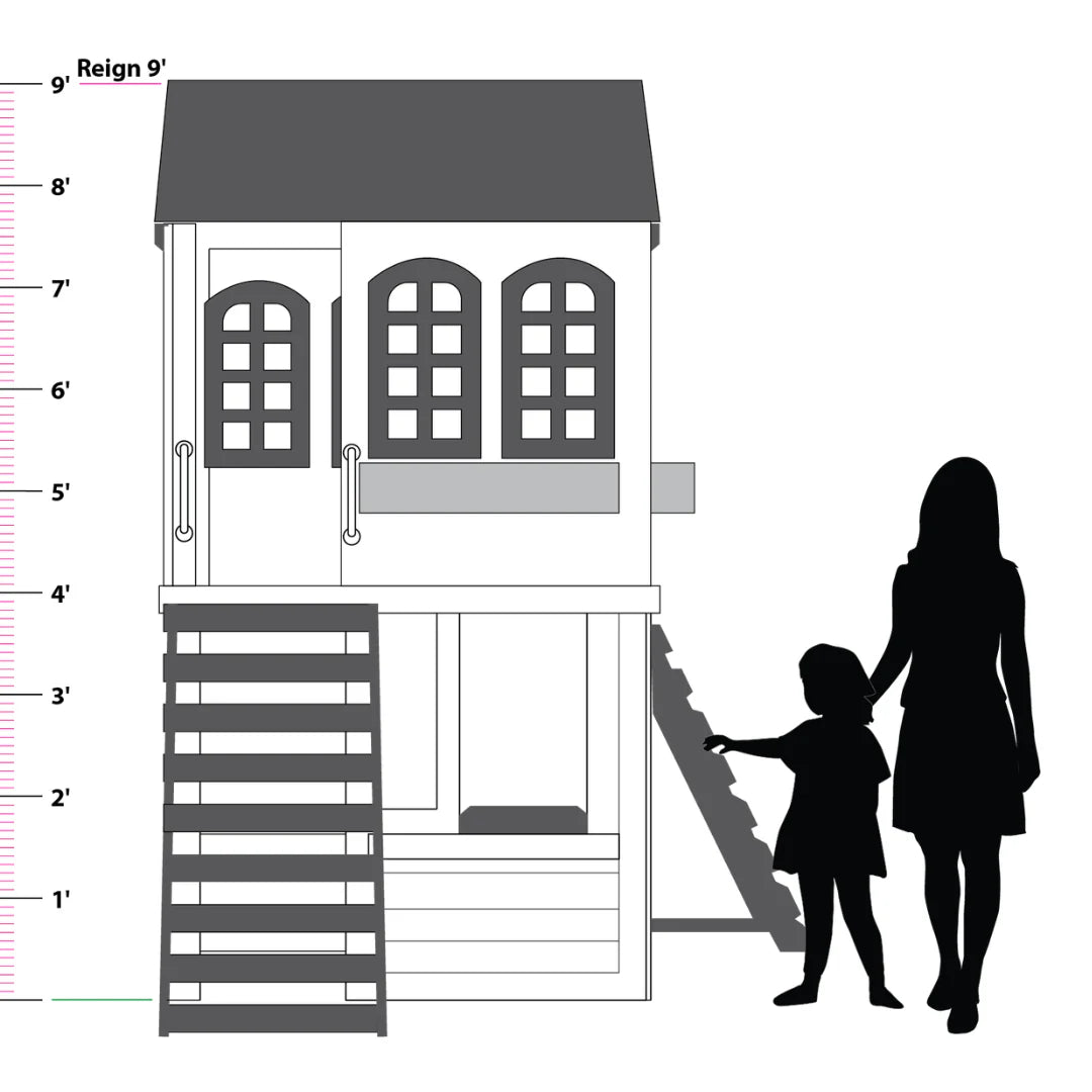2MamaBees Reign Two Story Swing Set