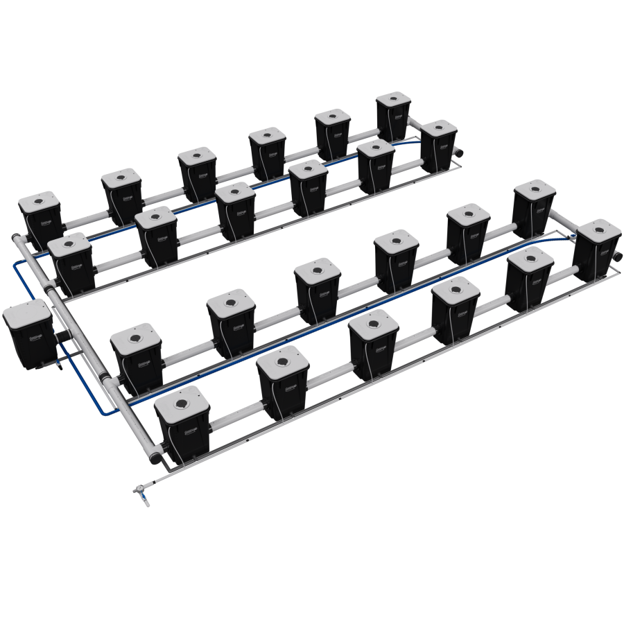 Recirculating Deep Water Culture (RDWC) 13-Gallon, 40″ Plant Spacing