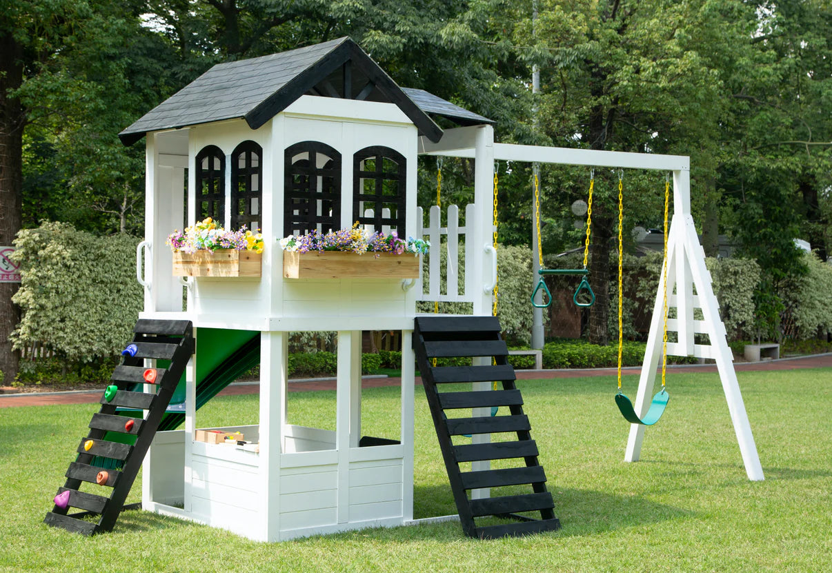 2MamaBees Reign Two Story Swing Set