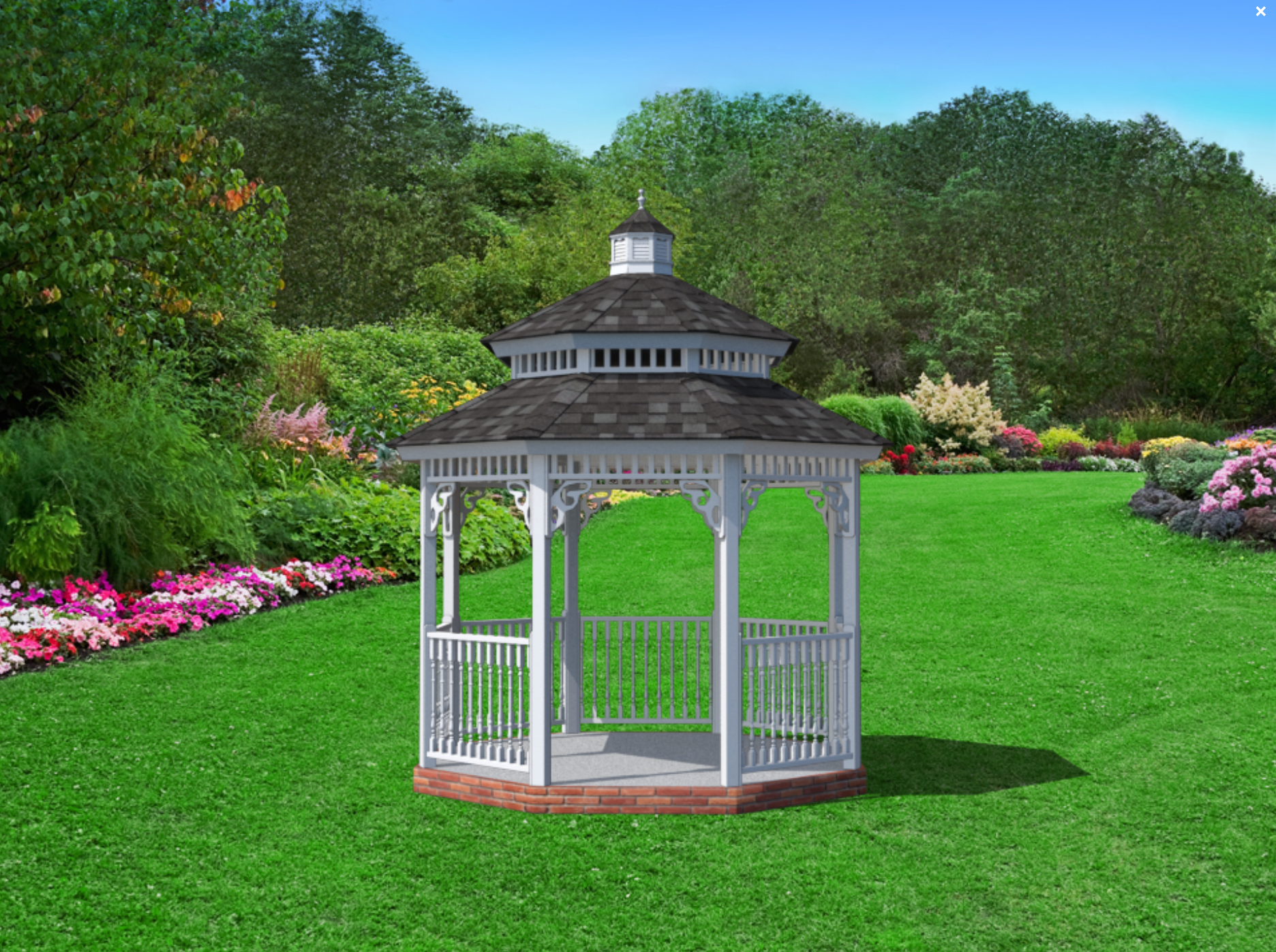 Amish Country Gazebos, Custom Vinyl, Size 10ft