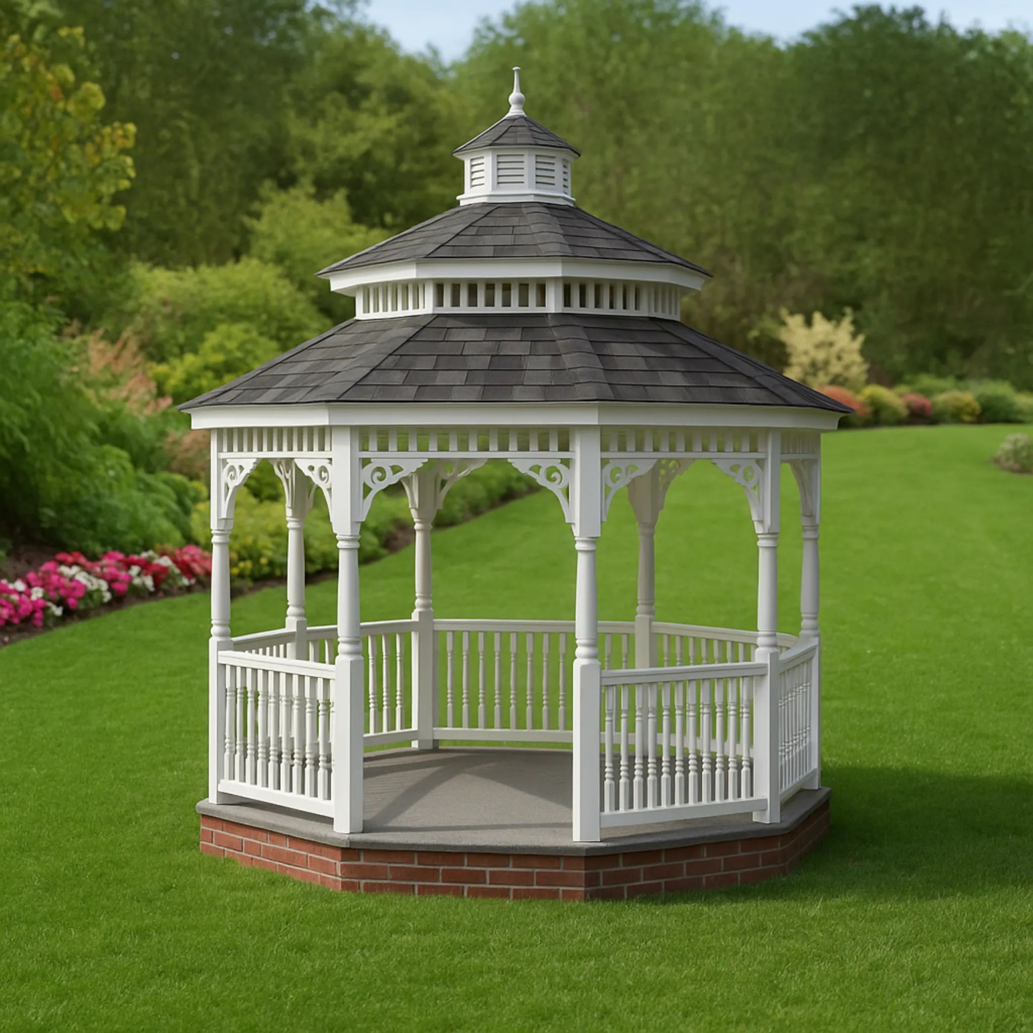 Amish Country Gazebos, Custom Vinyl, Size 12ft
