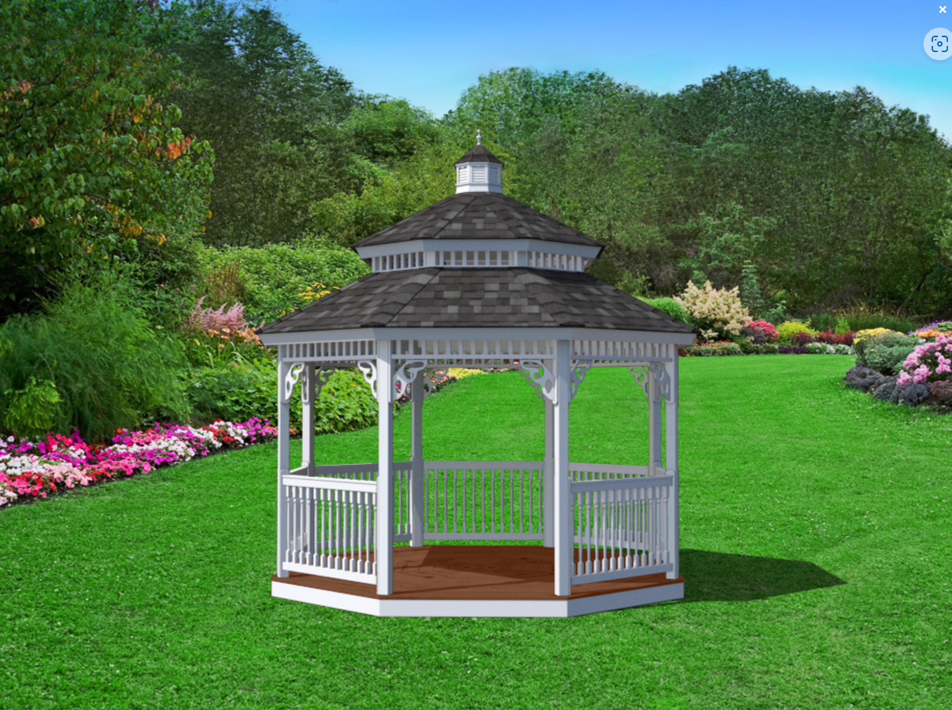 Amish Country Gazebos, Custom Vinyl, Size 12ft