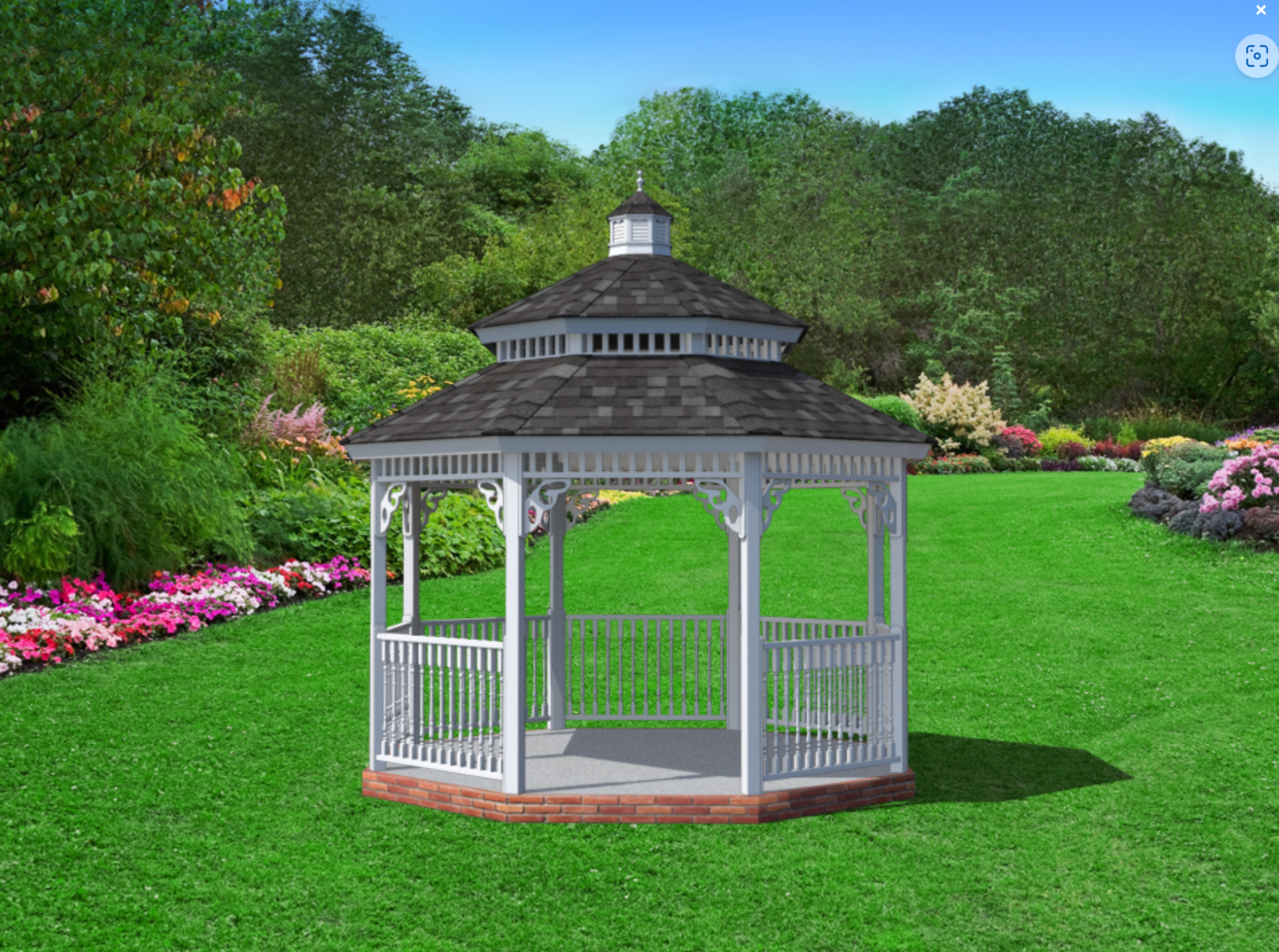 Amish Country Gazebos, Custom Vinyl, Size 12ft