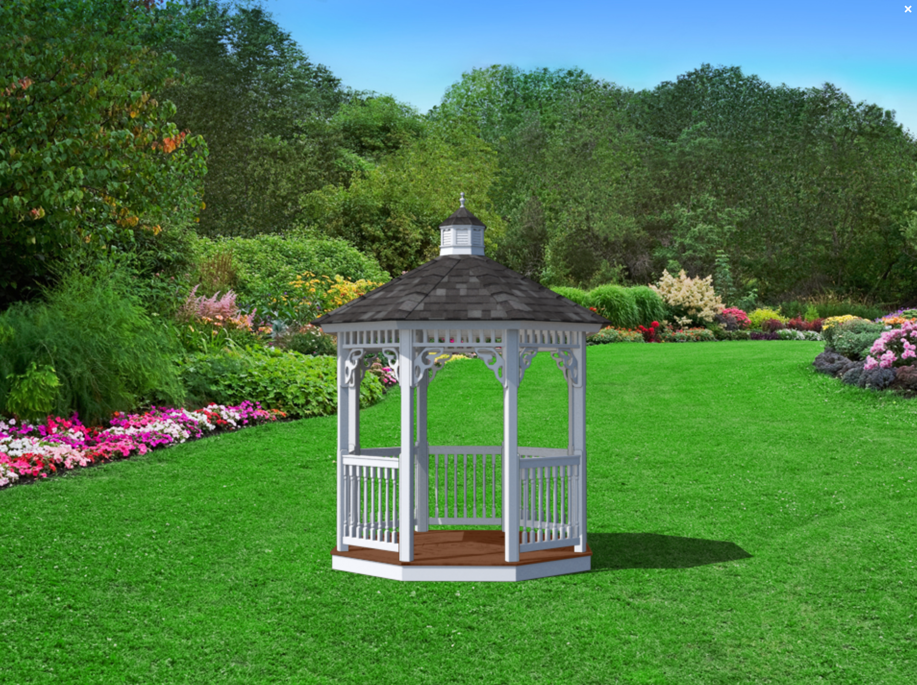 Amish Country Gazebos, Custom Vinyl, Size 8ft