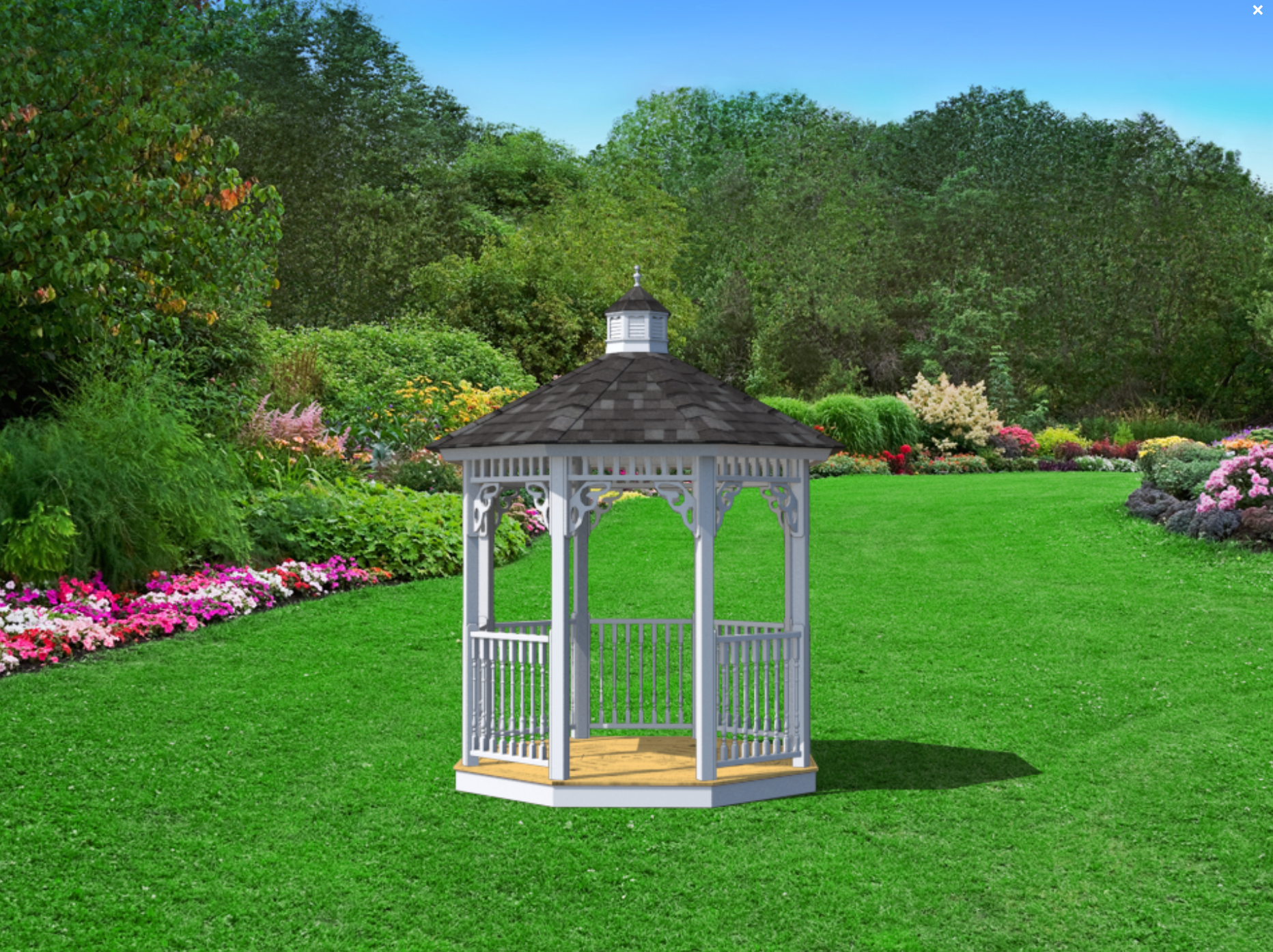 Amish Country Gazebos, Custom Wood, Size 8ft