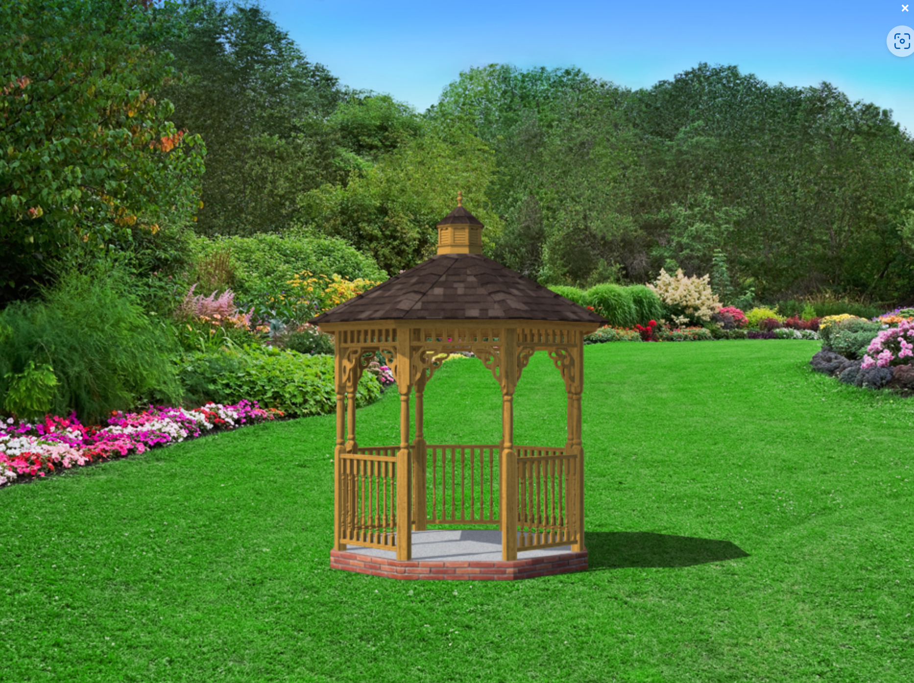 Amish Country Gazebos, Custom Wood, Size 8ft
