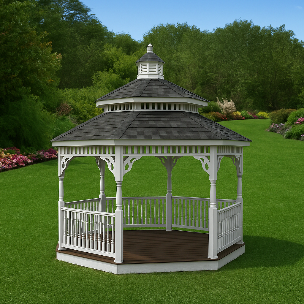 Amish Country Gazebos, Custom Vinyl, Size 14ft