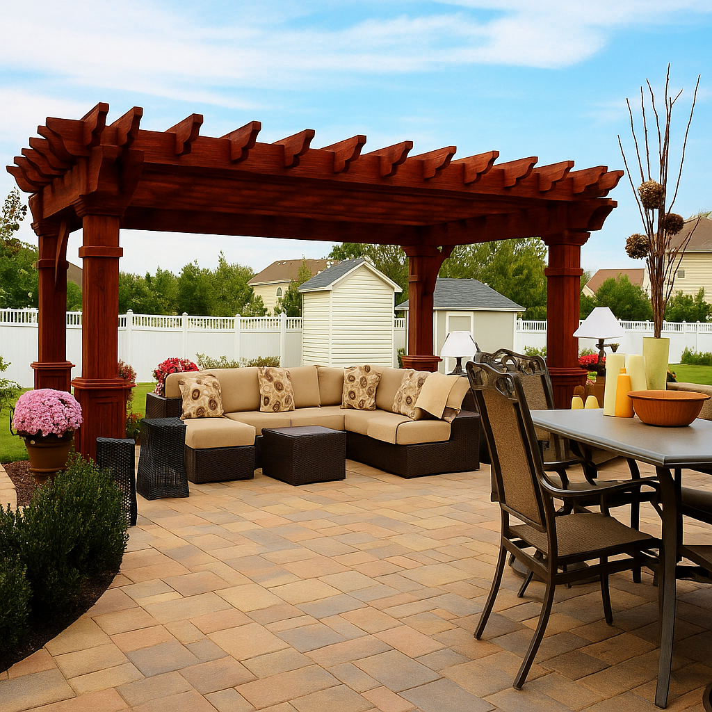 Amish Country Gazebos, Custom Pergola, Size 12ft x 20ft