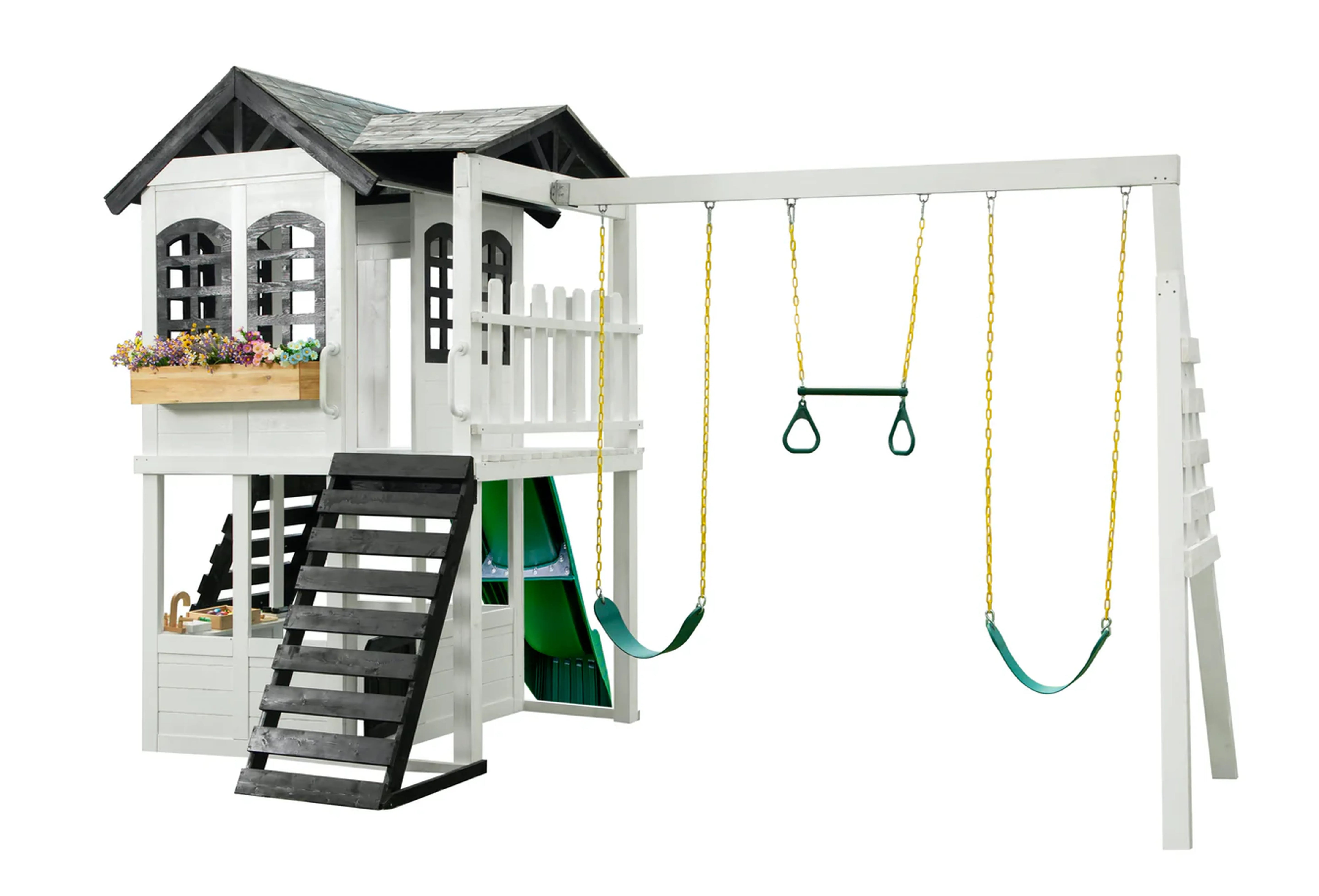 2MamaBees Reign Two Story Swing Set